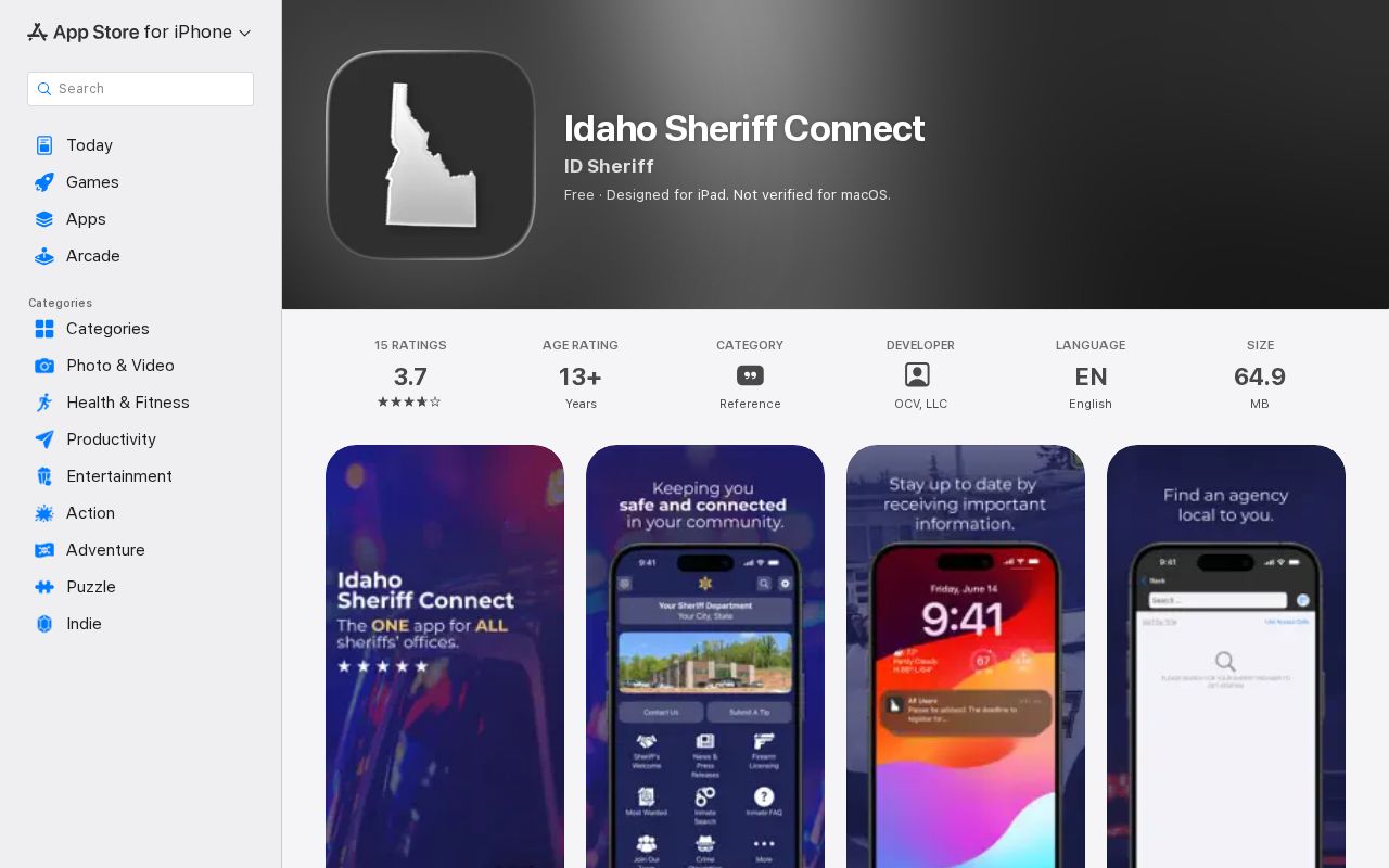 Idaho Sheriff Connect listing for Blaine County arrest checks